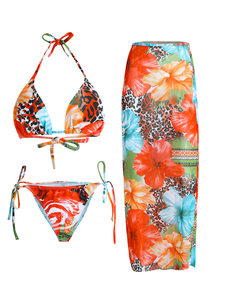Damen Strand-Bikini-Set mit lässigem Maxi-Rock Echo Archiv