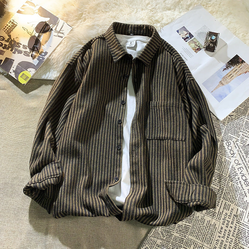 Herren gestreiftes Overshirt Echoarchiv
