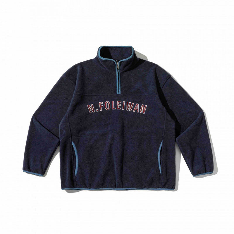 Unisex Oversize-Fleecepullover mit Halbzip, Stehkragen und Eingrifftaschen Echo Archiv