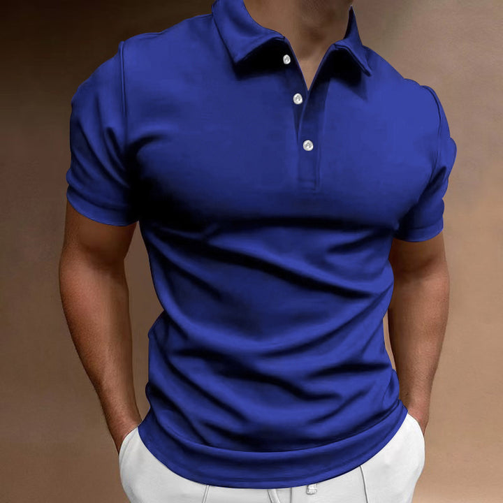 Herren nan schlank geschnittenes Stretch-Poloshirt mit Kentkragen und elastischem Saum Echo Archiv