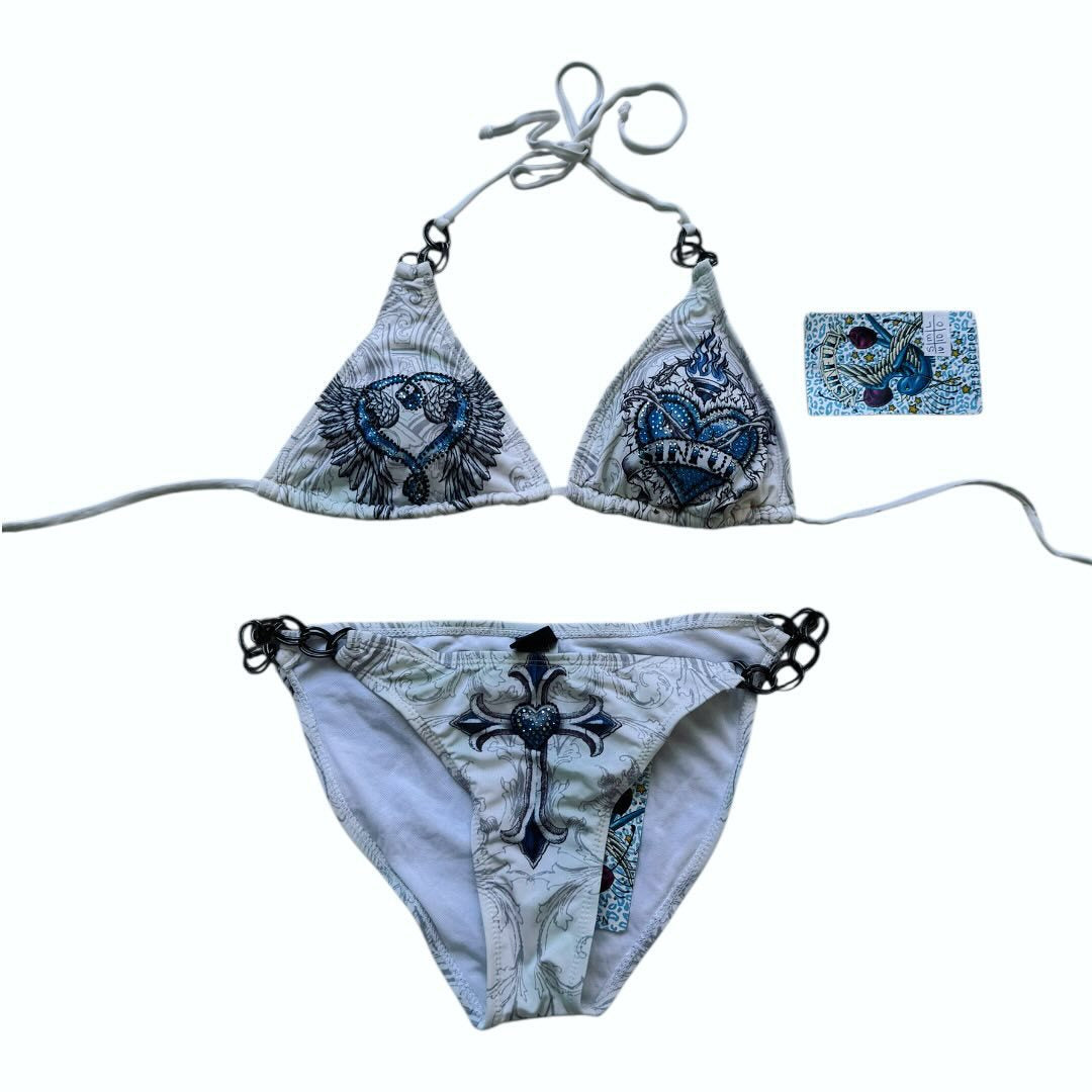 Damen Triangel-Bikini mit aufwändigem Grafikdesign und modischen Details Echo Archiv