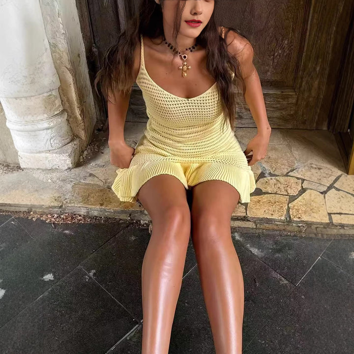 Damen Häkelkleid mit rüschendem Saum Echo Archiv