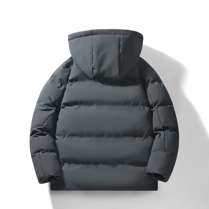 Herren Wattierte Kapuzen‑Thermo‑Steppjacke mit winddichter Hülle & versteckter Druckknopfblende Echoarchiv