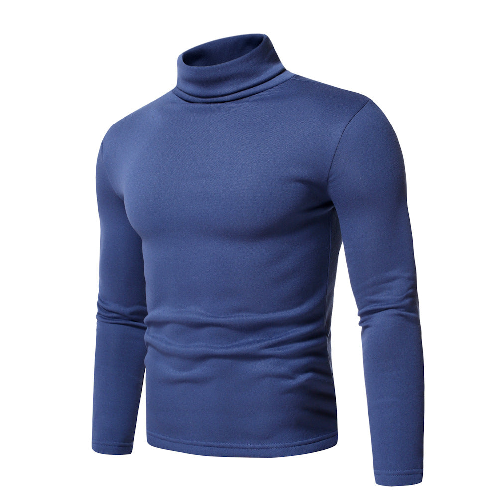 Herren Rollkragenpullover aus hochwertigem Baumwollmix mit figurbetontem Schnitt Echoarchiv