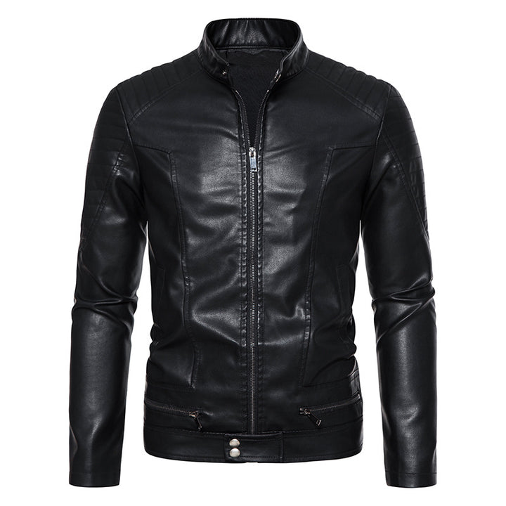 Herren modische Kunstlederjacke mit stylischen Details Echoarchiv