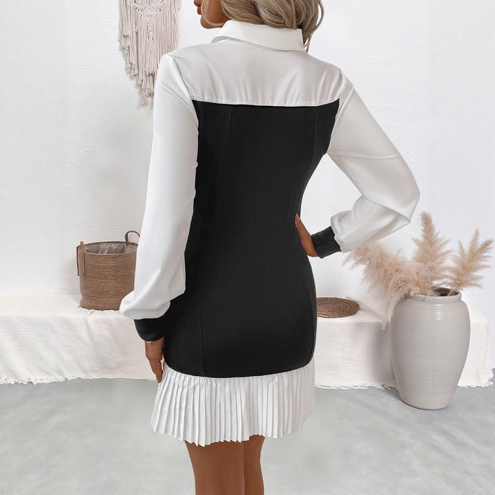 Damen Eleganter Blusen-Kleid mit gefalteten Details Echo Archiv