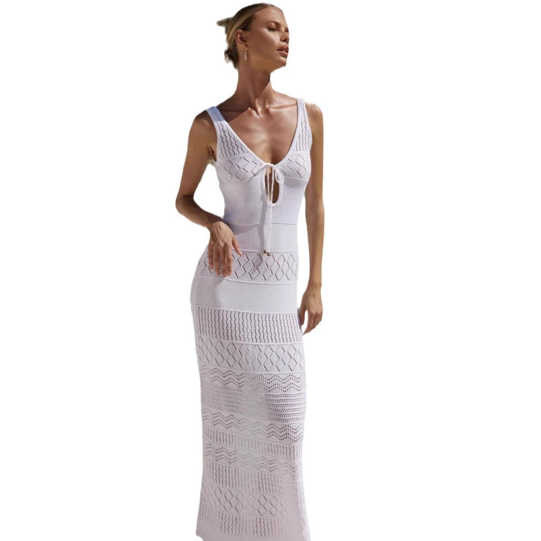 Damen Häkel-Maxi-Kleid mit schmalem Schnitt Echo Archiv