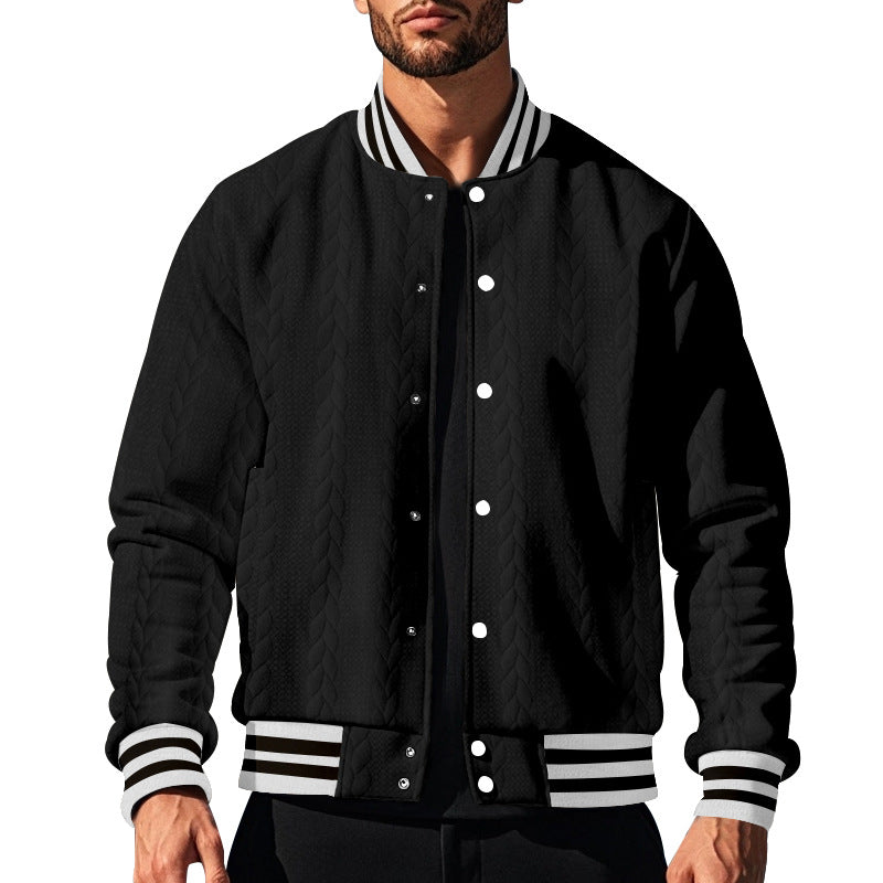 Herren lässige Bomberjacke mit strukturiertem Design Echoarchiv