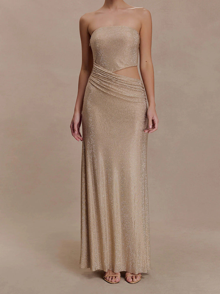 Damen Glamouröses Abendkleid mit Raffungen Echo Archiv