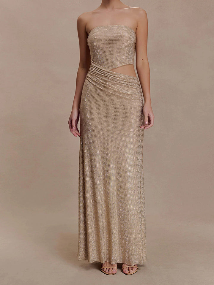 Damen Glamouröses Abendkleid mit Raffungen Echo Archiv
