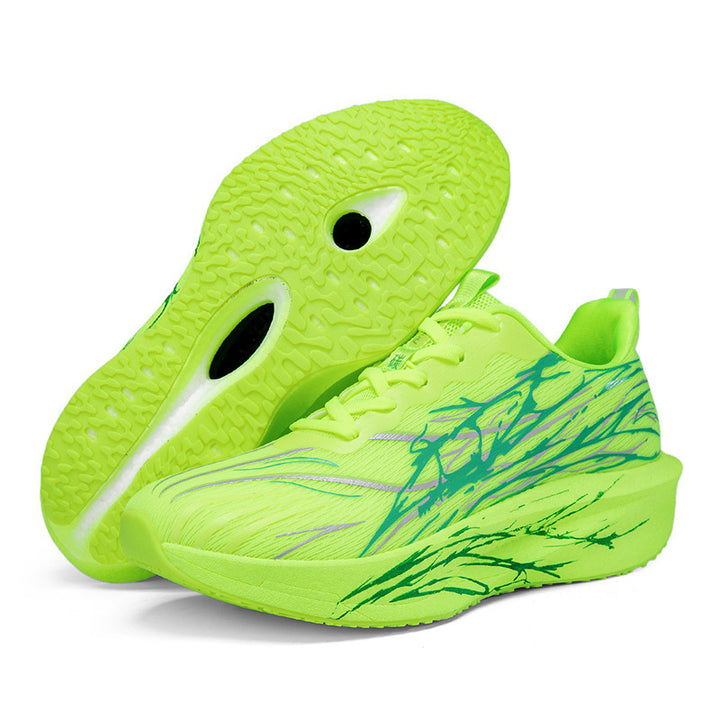 Unisex leichte Laufsneaker mit grafischem Splash-Print, atmungsaktivem Strickoberteil und gedämpfter Plateausohle – Tavélo