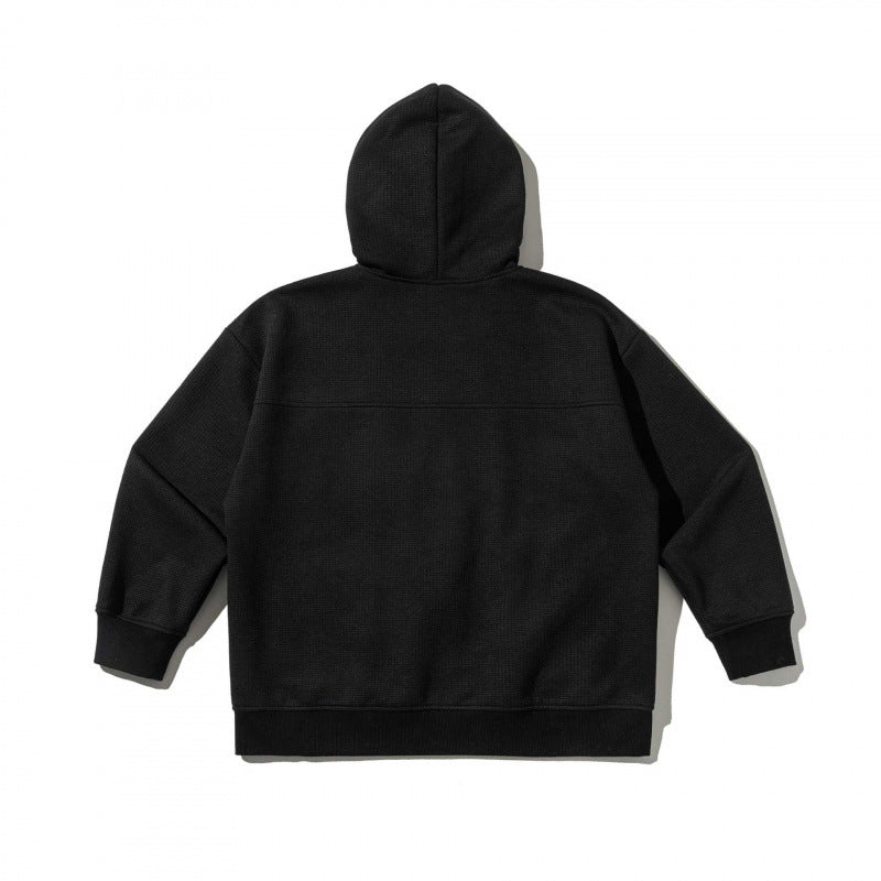 Unisex Oversize Kapuzen‑Zipjacke aus Waffelstrick mit Brust‑ und Eingrifftaschen Echo Archiv