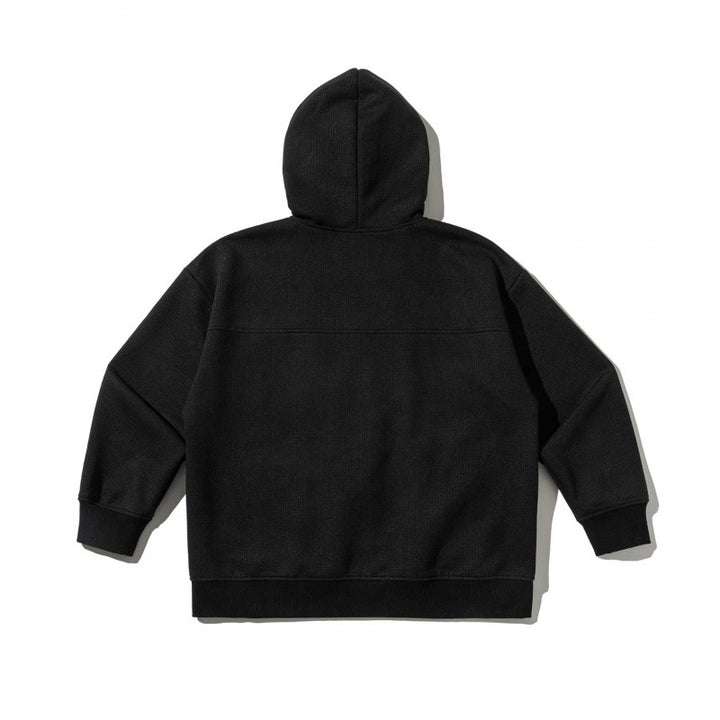 Unisex Oversize Kapuzen‑Zipjacke aus Waffelstrick mit Brust‑ und Eingrifftaschen Echo Archiv