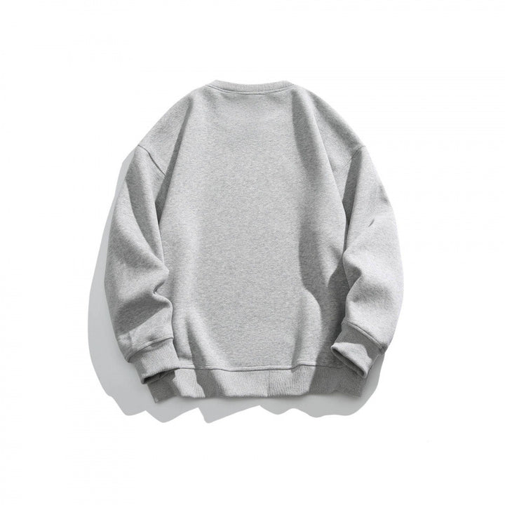 Unisex Oversize Baumwoll-Sweatshirt mit Katzenprint, Rundhalsausschnitt und Rippbündchen Echo Archiv