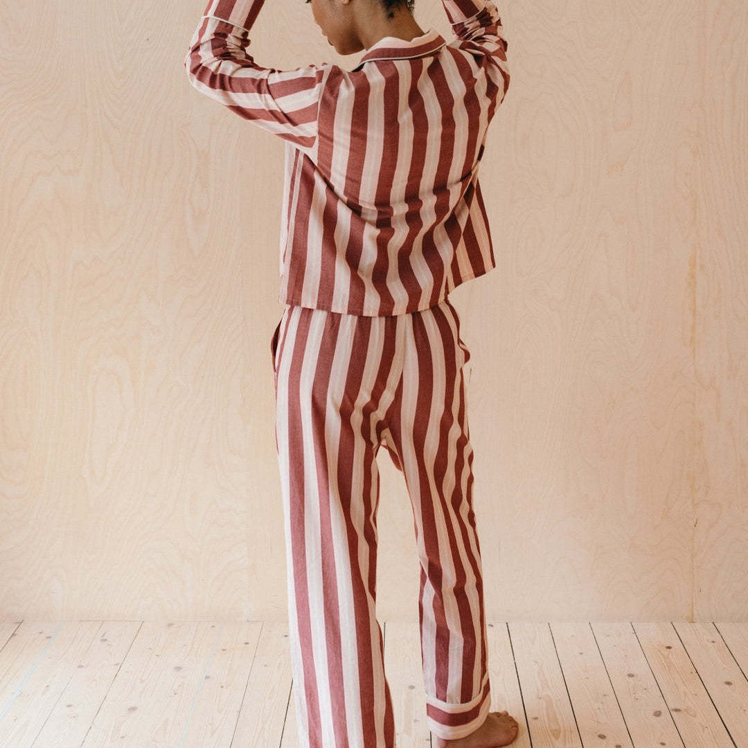 Damen Pyjama-Set mit modischem Streifenmuster Echoarchiv