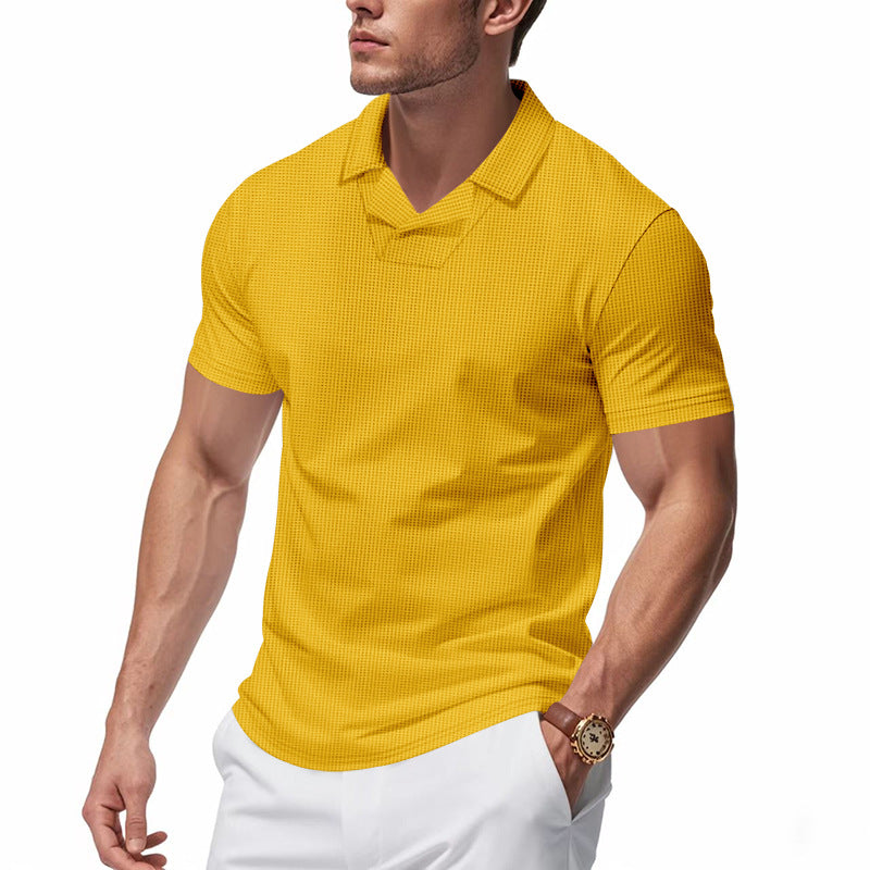 Herren Kurzarm Poloshirt mit strukturiertem Design Echoarchiv