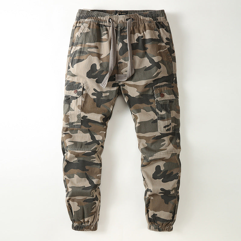 Herren Cargo-Joggerhose im Utility-Stil mit Tunnelzug, Knieverstärkung und elastischen Bündchen Echoarchiv