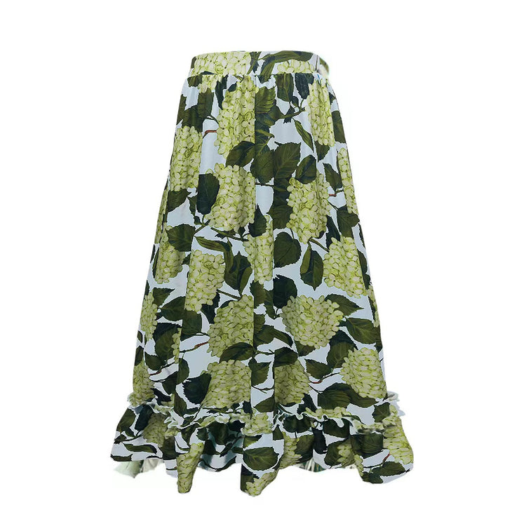Damen Einteiler Badeanzug mit voluminösen Rüschendetails und floralem Design Echo Archiv