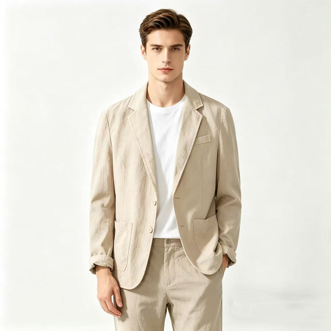 Herren nan leichter Leinenblazer mit modernem Slim-Fit Schnitt Echo Archiv