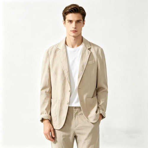 Herren nan leichter Leinenblazer mit modernem Slim-Fit Schnitt Echo Archiv