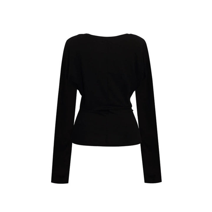 Damen Lagen-Langarmshirt mit integriertem Neckholder und Vintage-Grafik Echoarchiv