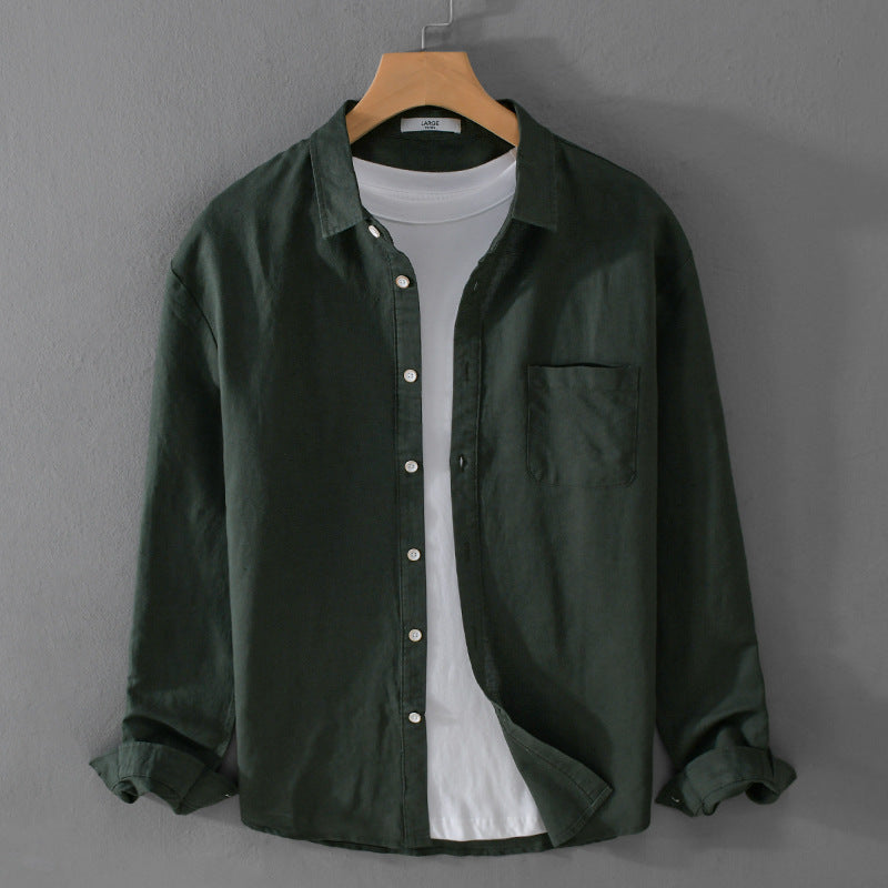 Herren Overshirt aus Baumwollmix mit Brusttasche und lockerem Schnitt Echoarchiv