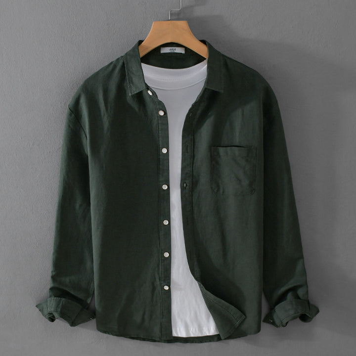Herren Overshirt aus Baumwollmix mit Brusttasche und lockerem Schnitt Echoarchiv