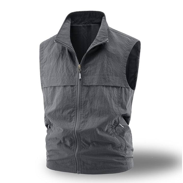 Herren Leichte atmungsaktive Outdoor-Weste mit Mesh-Futter, durchgehendem Reißverschluss & Reißverschlusstaschen Echoarchiv