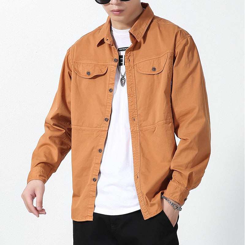 Herren Overshirt aus Baumwoll-Twill mit Brustklappen und entspanntem Regular-Fit Echo Archiv