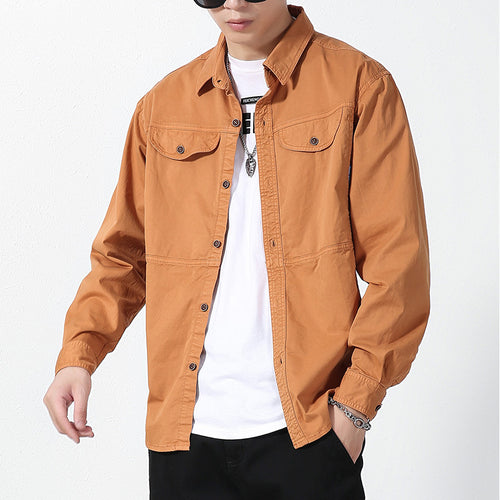 Herren Overshirt aus Baumwoll-Twill mit Brustklappen und entspanntem Regular-Fit Echo Archiv