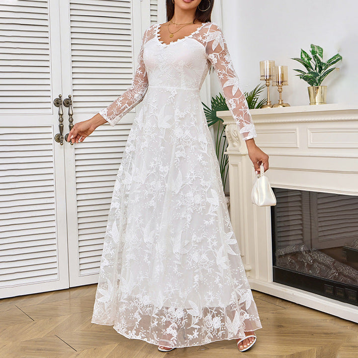 Elegante weiße Braut Hochzeitskleid – Élara