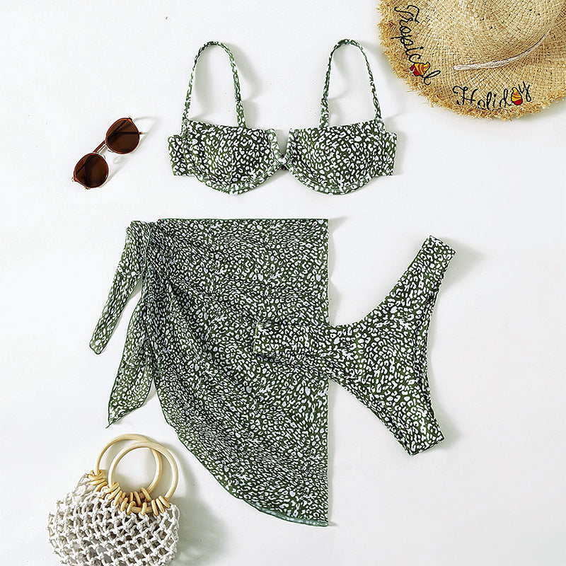 Damen Push-Up-Bikini mit elegantem Leopardenmuster Echo Archiv