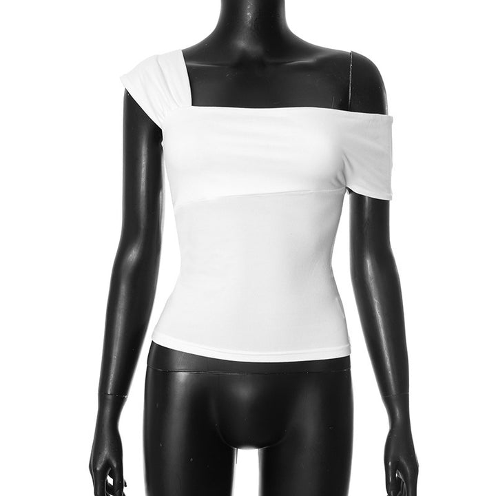 Damen modernes asymmetrisches Oberteil mit trendigem One-Shoulder-Design Echo Archiv