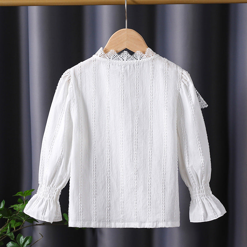Mädchen Bluse mit romantischen Spitzendetails Echo Archiv