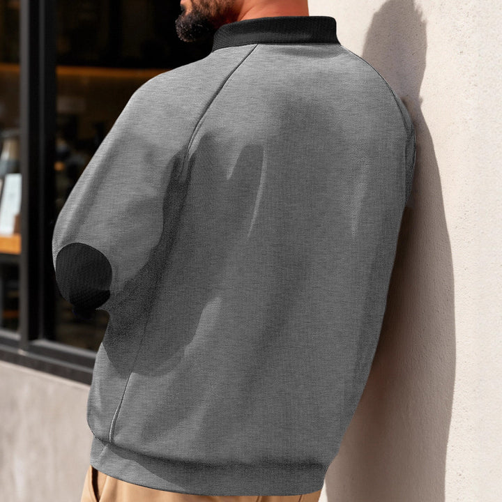 Herren Fleece-Kapuzenpullover mit innovativem Reißverschluss und Kontrastdetails Echoarchiv