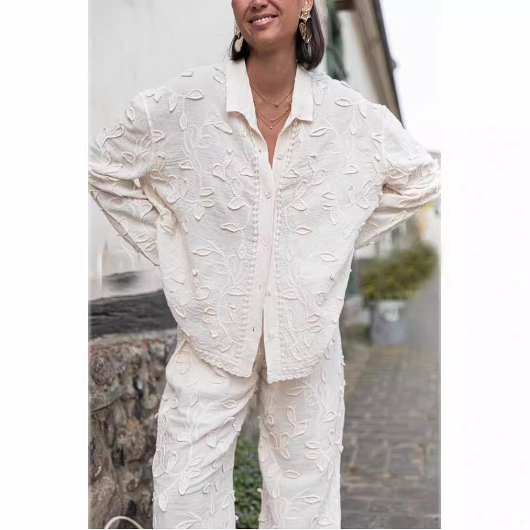 Damen Bluse mit feiner Stickerei und luftiger Passform Echo Archiv