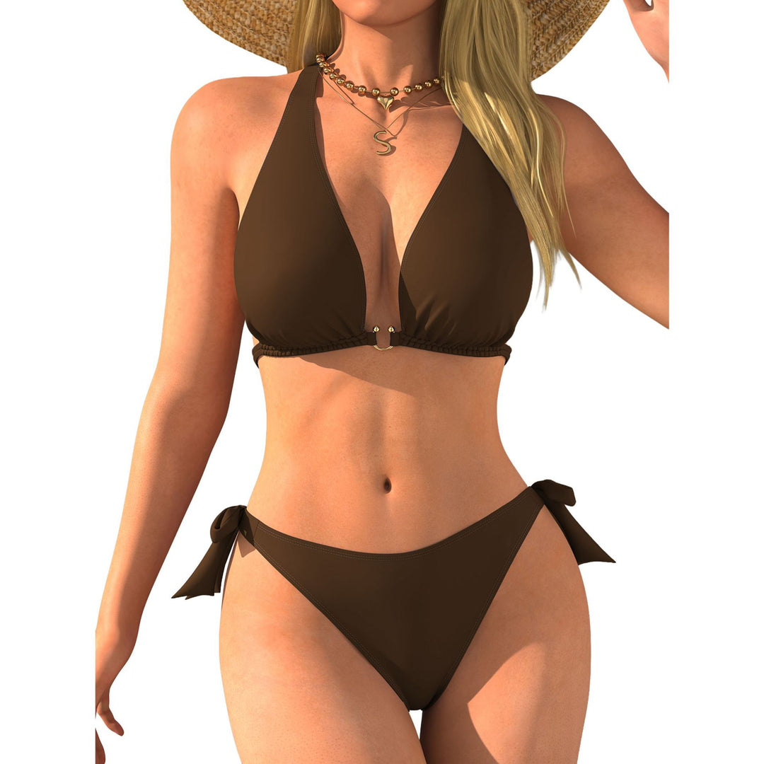 Damen Triangel-Bikini mit Rückenband und sinnlichem V-Ausschnitt Echo Archiv