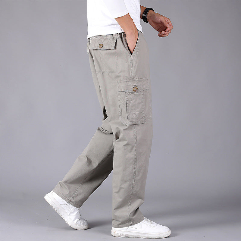 Herren Cargohose im Utility‑Stil mit elastischem Bund, geradem Bein und aufgesetzten Klappentaschen Echoarchiv