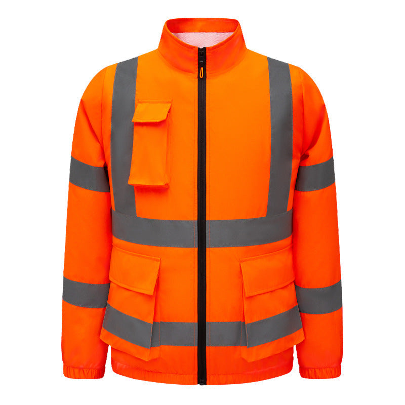 Unisex nan hochsichtbare Warnjacke mit reflektierenden Streifen und multifunktionalen Außentaschen Echo Archiv