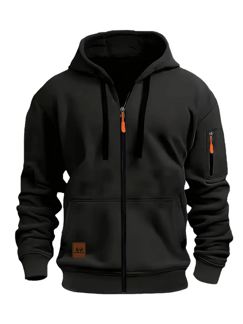Herren Sportliche Fleecejacke mit Kapuze Echo Archiv