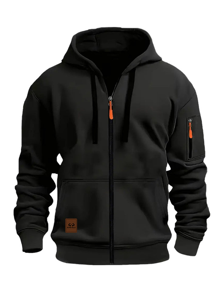 Herren Sportliche Fleecejacke mit Kapuze Echo Archiv