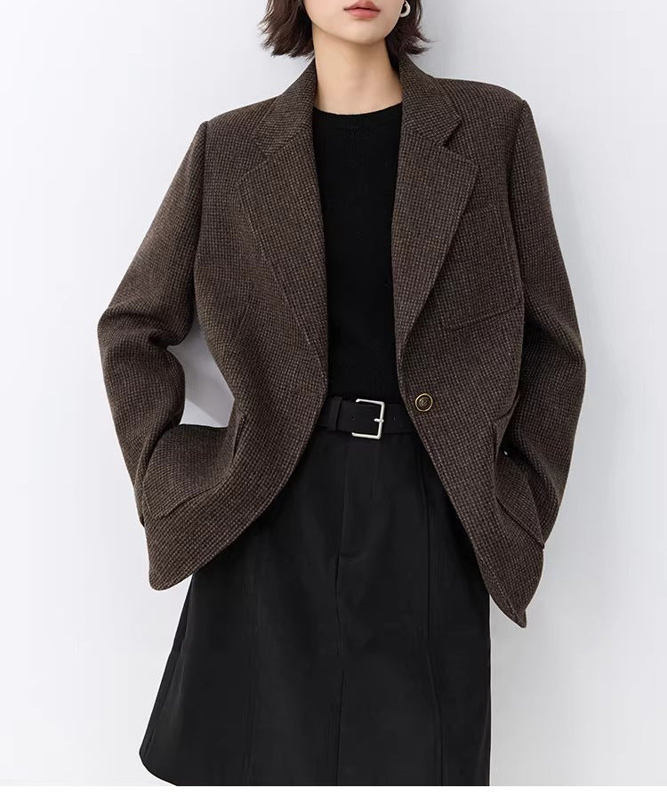 Damen Elegante oversized Jacke mit strukturiertem Design Echoarchiv