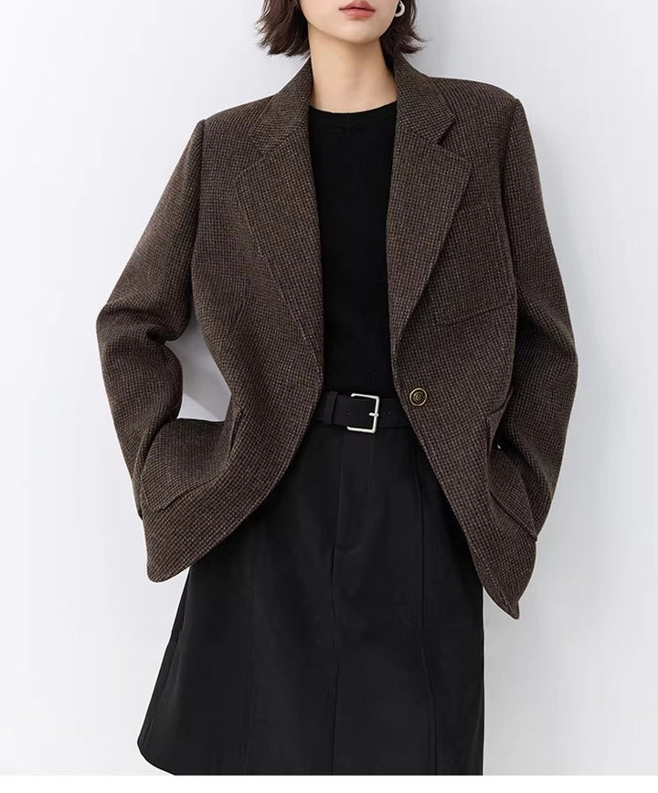 Damen Elegante oversized Jacke mit strukturiertem Design Echoarchiv