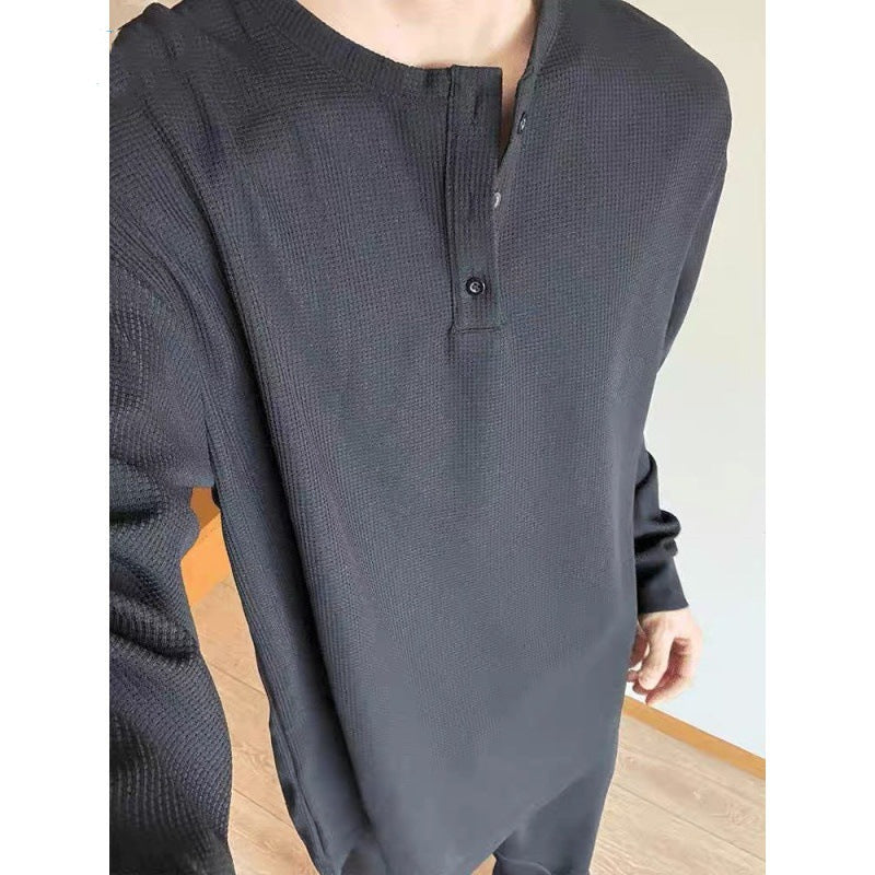 Herren Langarmshirt mit strukturiertem Gewebe Echoarchiv