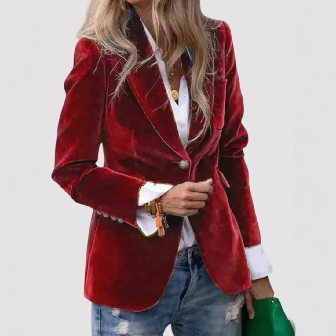 Damen Eleganter Samt Blazer – Valéne