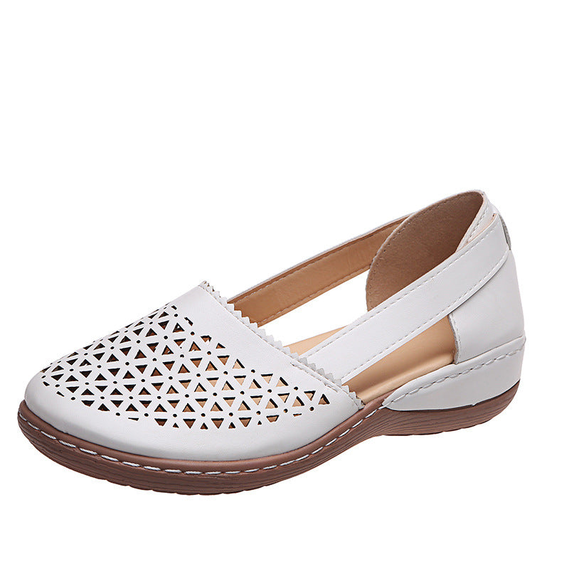 Damen  perforierte Slipper-Pumps mit seitlichen Cut-Outs elastischem Fersenband und dämpfender Komfortsohle Echo Archiv