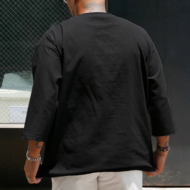 Herren lässiges Langarmshirt aus atmungsaktiver Baumwolle Echoarchiv