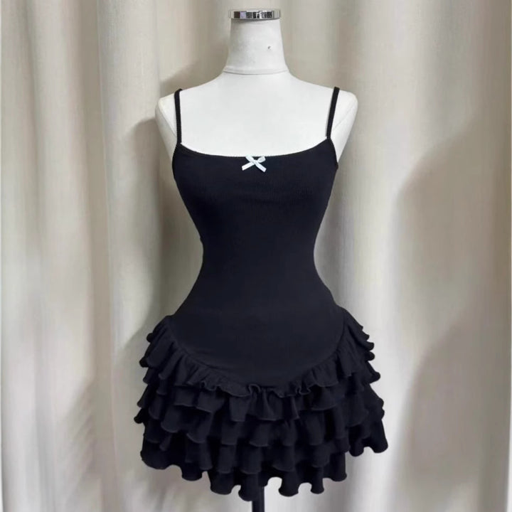 Damen Figurbetontes Rüschens Kleid Echo Archiv