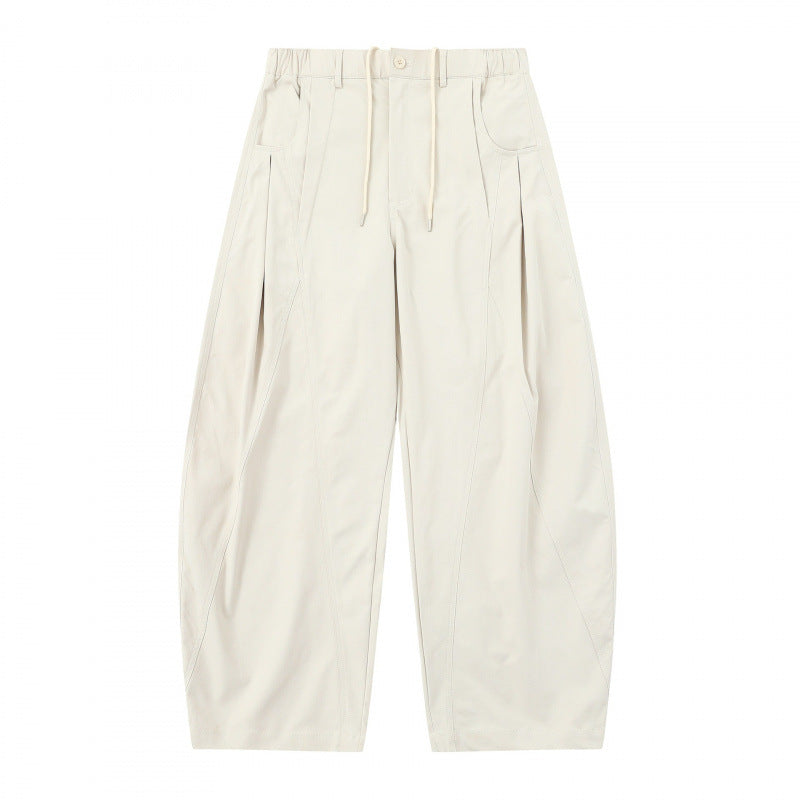 Damen Weite Ballonhose mit Tunnelzugbund, Kellerfalten und aufgesetzten Eingrifftaschen Echo Archiv