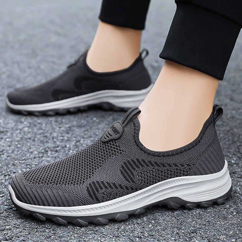 Herren nan elastischer Strick-Slip-On Trekking-Sneaker mit griffiger Profilsohle und ergonomischer Dämpfungssohle Echo Archiv